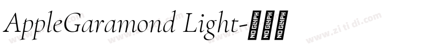 AppleGaramond Light字体转换